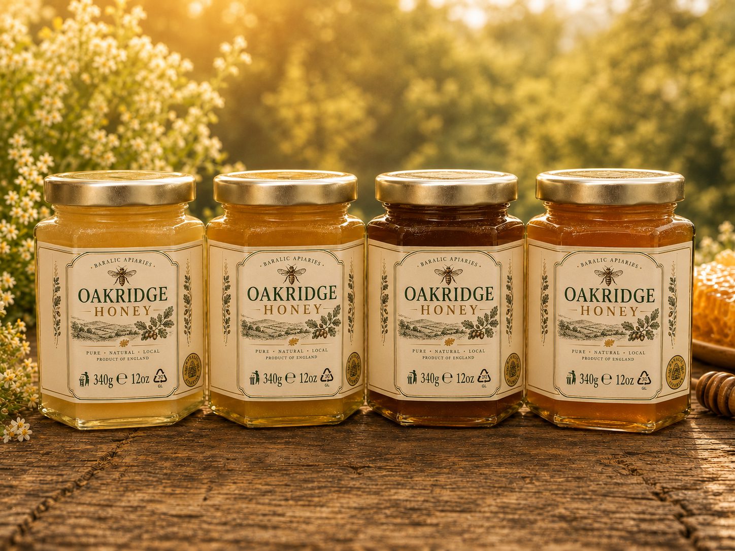 Oakridge Wildflower blossom Honey 2026 4 Jar value set thumbnail