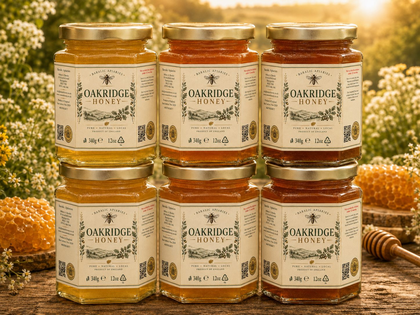 Oakridge Wildflower blossom Honey 2026 6 Jar value set thumbnail